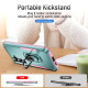For Samsung Galaxy S24+ 5G Pioneer Armor Heavy Duty PC Hybrid TPU Phone Case with Holder(Green+Pink)