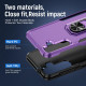 For Samsung Galaxy S24+ 5G Pioneer Armor Heavy Duty PC Hybrid TPU Phone Case with Holder(Purple+Black)