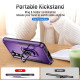 For Samsung Galaxy S24+ 5G Pioneer Armor Heavy Duty PC Hybrid TPU Phone Case with Holder(Purple+Black)