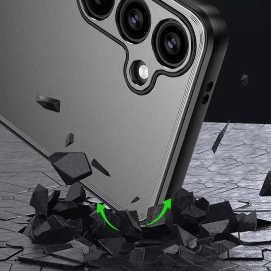 For Samsung Galaxy S24+ 5G Frosted Metal Phone Case(Blue)