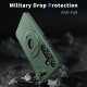 For Samsung Galaxy S24+ 5G Armor MagSafe Ring Holder Phone Case(Deep Green)