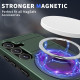 For Samsung Galaxy S24+ 5G Armor MagSafe Ring Holder Phone Case(Deep Green)