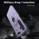 For Samsung Galaxy S24+ 5G Armor MagSafe Ring Holder Phone Case(Puple)
