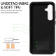 For Samsung Galaxy S24+ 5G Calf Texture Card Slot Ring Holder Phone Case(Black)