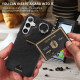 For Samsung Galaxy S24+ 5G Calf Texture Card Slot Ring Holder Phone Case(Black)