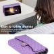 For Samsung Galaxy S24+ 5G Zipper Multi-Card Wallet Rhombic Leather Phone Case(Purple)