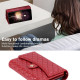 For Samsung Galaxy S24+ 5G Zipper Multi-Card Wallet Rhombic Leather Phone Case(Red)