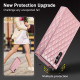 For Samsung Galaxy S24+ 5G Zipper Multi-Card Wallet Rhombic Leather Phone Case(Rose Gold)