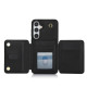 For Samsung Galaxy S24+ 5G YM006 Skin Feel Zipper Card Bag Phone Case with Dual Lanyard(Black)