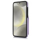 For Samsung Galaxy S24+ 5G YM006 Skin Feel Zipper Card Bag Phone Case with Dual Lanyard(Light Purple)