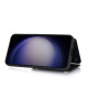 For Samsung Galaxy S23+ 5G YM006 Skin Feel Zipper Card Bag Phone Case with Dual Lanyard(Black)