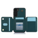 For Samsung Galaxy S23+ 5G YM006 Skin Feel Zipper Card Bag Phone Case with Dual Lanyard(Green)