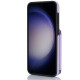 For Samsung Galaxy S23+ 5G YM006 Skin Feel Zipper Card Bag Phone Case with Dual Lanyard(Light Purple)