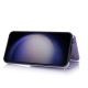 For Samsung Galaxy S23+ 5G YM006 Skin Feel Zipper Card Bag Phone Case with Dual Lanyard(Light Purple)