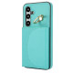 For Samsung Galaxy S24+ 5G YM007 Ring Holder Card Bag Skin Feel Phone Case(Green)