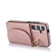 For Samsung Galaxy S24+ 5G YM007 Ring Holder Card Bag Skin Feel Phone Case(Rose Gold)