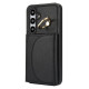 For Samsung Galaxy S24+ 5G YM007 Ring Holder Card Bag Skin Feel Phone Case(Black)