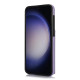 For Samsung Galaxy S23+ 5G YM007 Ring Holder Card Bag Skin Feel Phone Case(Purple)