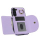 For Samsung Galaxy S23+ 5G YM007 Ring Holder Card Bag Skin Feel Phone Case(Purple)