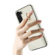 For Samsung Galaxy S23+ 5G YM007 Ring Holder Card Bag Skin Feel Phone Case(White)