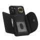 For Samsung Galaxy S23+ 5G YM007 Ring Holder Card Bag Skin Feel Phone Case(Black)