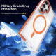For Samsung Galaxy S24+ 5G Dual-Color Clear Acrylic Hybrid TPU MagSafe Phone Case(Orange)