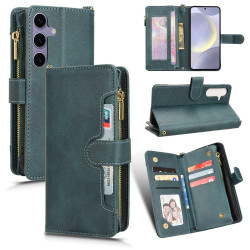 For Samsung Galaxy S24+ 5G Litchi Texture Zipper Leather Phone Case(Green)