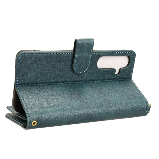 For Samsung Galaxy S24+ 5G Litchi Texture Zipper Leather Phone Case(Green)