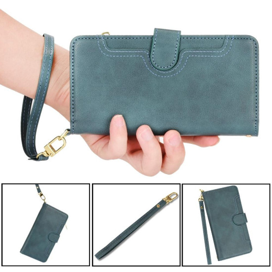 For Samsung Galaxy S24+ 5G Litchi Texture Zipper Leather Phone Case(Green)