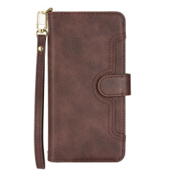 For Samsung Galaxy S24+ 5G Litchi Texture Zipper Leather Phone Case(Brown)