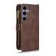 For Samsung Galaxy S24+ 5G Litchi Texture Zipper Leather Phone Case(Brown)