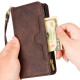 For Samsung Galaxy S24+ 5G Litchi Texture Zipper Leather Phone Case(Brown)