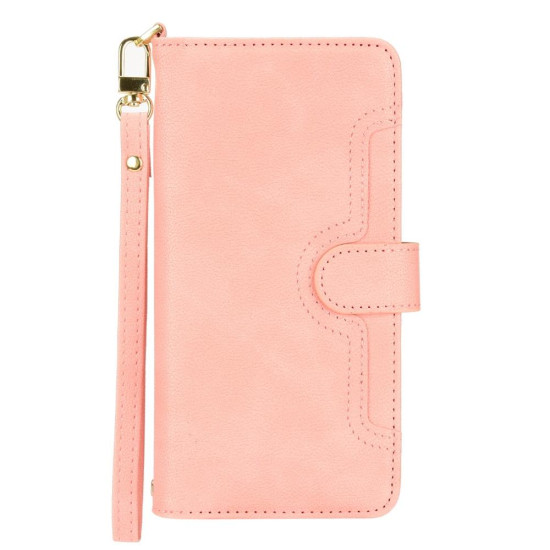 For Samsung Galaxy S24+ 5G Litchi Texture Zipper Leather Phone Case(Pink)