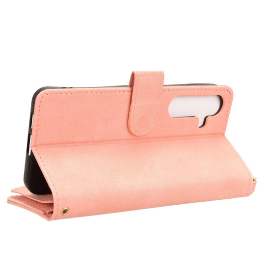 For Samsung Galaxy S24+ 5G Litchi Texture Zipper Leather Phone Case(Pink)