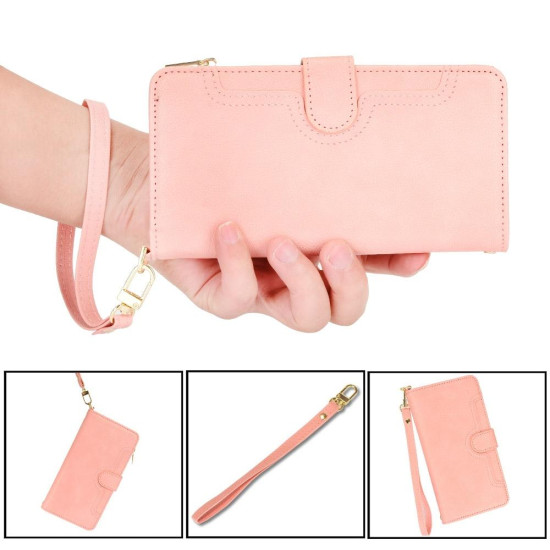 For Samsung Galaxy S24+ 5G Litchi Texture Zipper Leather Phone Case(Pink)