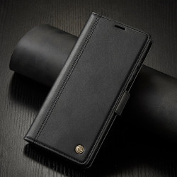 For Samsung Galaxy S24+ LC.IMEEKE Skin-friendly Card Slots Leather Phone Case(Black)