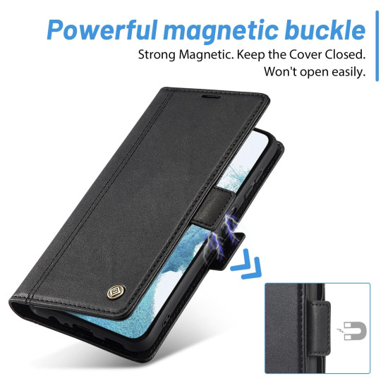 For Samsung Galaxy S24+ LC.IMEEKE Skin-friendly Card Slots Leather Phone Case(Black)