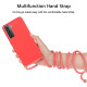For Samsung Galaxy S24+ 5G Wheat Straw Material + TPU Phone Case with Lanyard(Red)