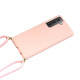 For Samsung Galaxy S24+ 5G Wheat Straw Material + TPU Phone Case with Lanyard(Pink)