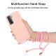 For Samsung Galaxy S24+ 5G Wheat Straw Material + TPU Phone Case with Lanyard(Pink)