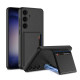 For Samsung Galaxy S24+ 5G GKK Ultra-thin Leather Card Slots Phone Case With Magnetic Holder(Black)