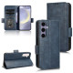 For Samsung Galaxy S24+ 5G Symmetrical Triangle Leather Phone Case(Blue)