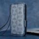 For Samsung Galaxy S24+ 5G Symmetrical Triangle Leather Phone Case(Blue)