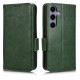 For Samsung Galaxy S24+ 5G Symmetrical Triangle Leather Phone Case(Green)