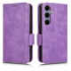 For Samsung Galaxy S24+ 5G Symmetrical Triangle Leather Phone Case(Purple)