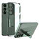 For Samsung Galaxy S24+ 5G GKK Electroplating Full Coverage Protective Phone Case with Holder(Green)