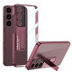 For Samsung Galaxy S24+ 5G GKK Electroplating Full Coverage Protective Phone Case with Holder(Red)