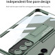 For Samsung Galaxy S24+ 5G GKK Electroplating Full Coverage Protective Phone Case with Holder(Red)