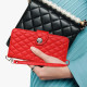 For Samsung Galaxy S24+ 5G Rhombic Texture Flip Leather Phone Case with Lanyard(Red)