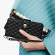 For Samsung Galaxy S24+ 5G Rhombic Texture Flip Leather Phone Case with Lanyard(Black)